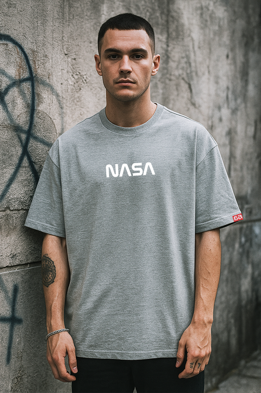 Bekaar Grey Oversized T-Shirt โ โGIVE ME SPACEโ | NASA Edition Streetwear Drop
