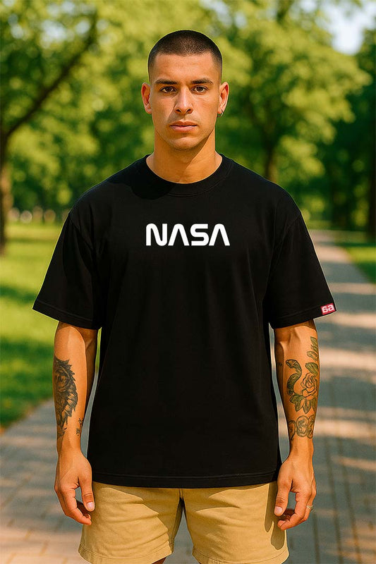 Bekaar Black Oversized T-Shirt – “GIVE ME SPACE” | NASA Spacecore Drop