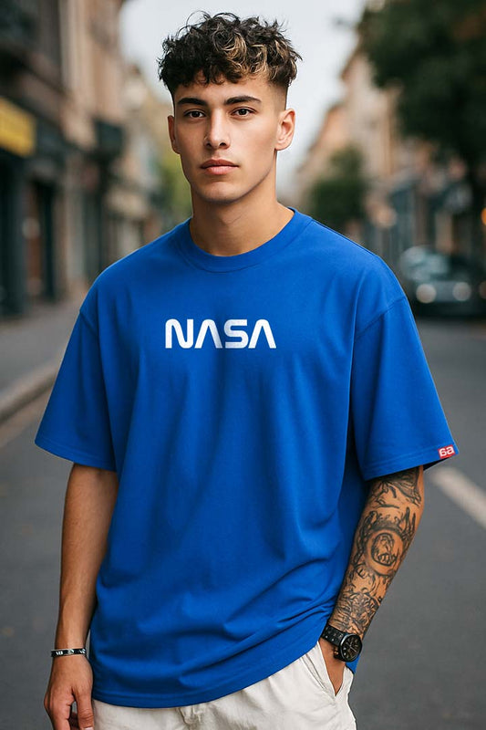 Bekaar Blue NASA Oversized T-Shirt – “GIVE ME SPACE” Edition | Intergalactic Streetwear Drop