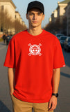 Bekaar Red Oversized T-Shirt – “Straw Hat Pirates” | Monkey D. Luffy One Piece Edition