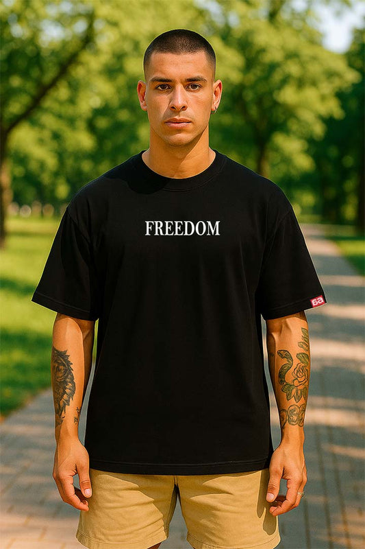 FREEDOM Oversized T-Shirt by Bekaar – Grunge Art Backprint for Street Rebels