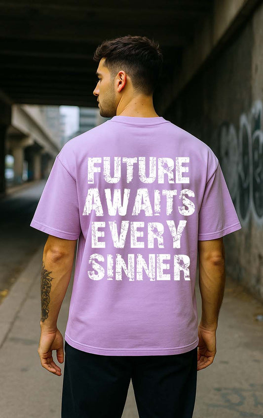 Bekaar Lavender Oversized T-Shirt for Men – “NOT THE WHOLE Story” Streetwear | 100% Terry Cotton, Drop Shoulder Fit, Soft Bio-Washed Fabric for Summer | Urban Casual Graphic Tee for College & Daily Wear