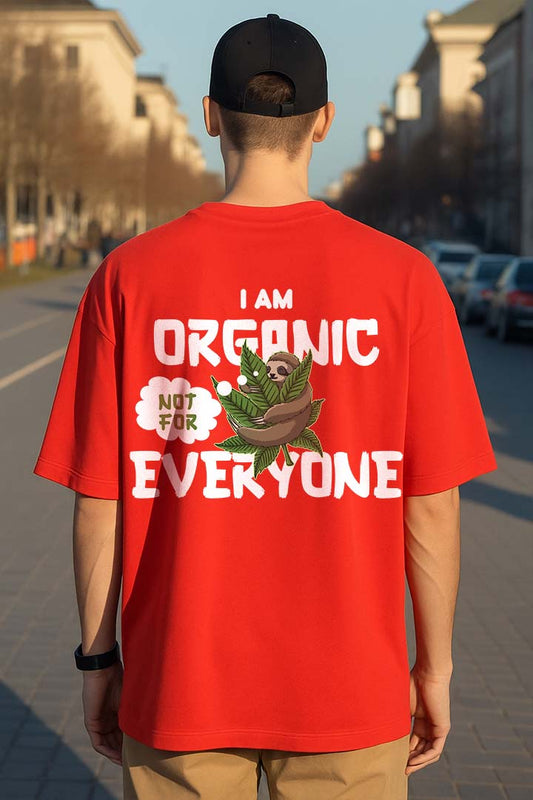 Bekaar Red Oversized T-Shirt – “Organic, Not For Everyone” | Quirky Streetwear Drop