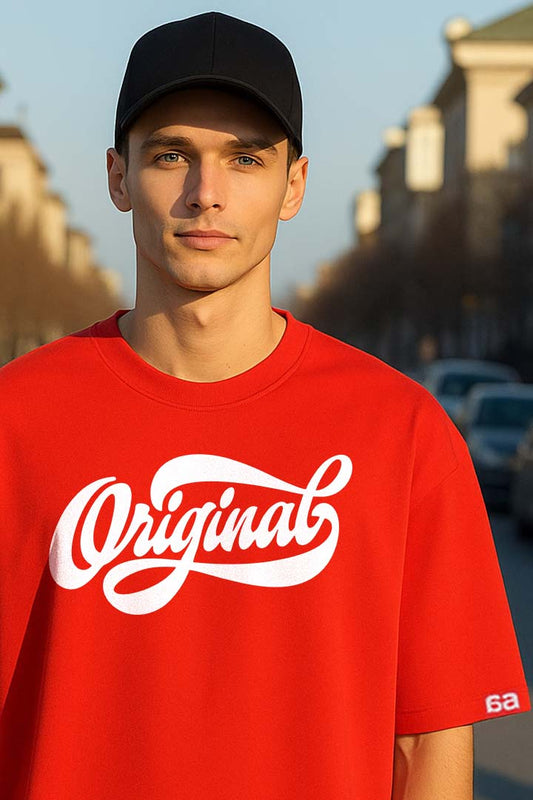 Bekaar Red Oversized T-Shirt – “Original” Statement Streetwear Drop