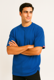 Royal Blue Unprinted Oversized T-Shirt